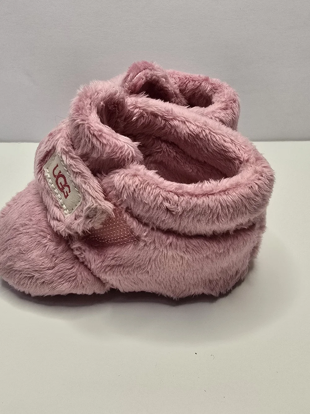 UGG Baby Booties Size 1 | Pink Plush Fuzzy Slippers Machine Washable